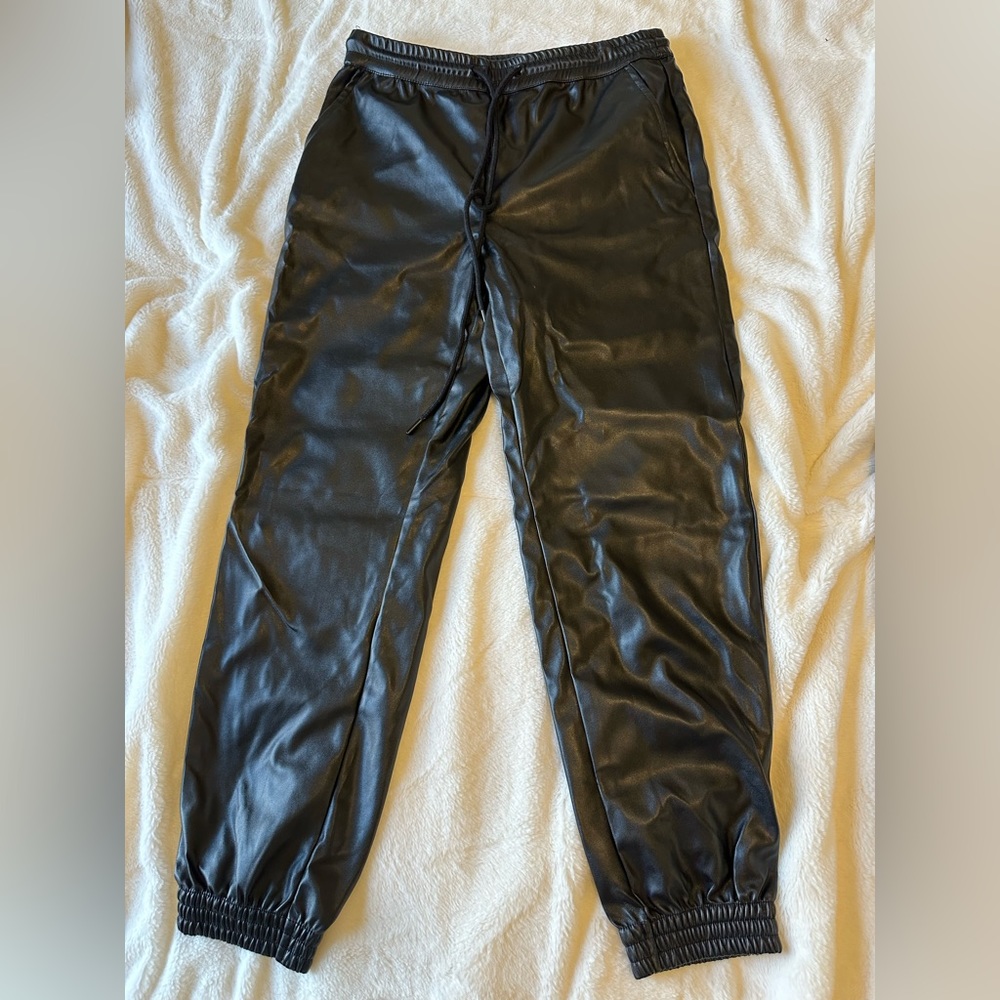 a new day Faux Leather Joggers Pants